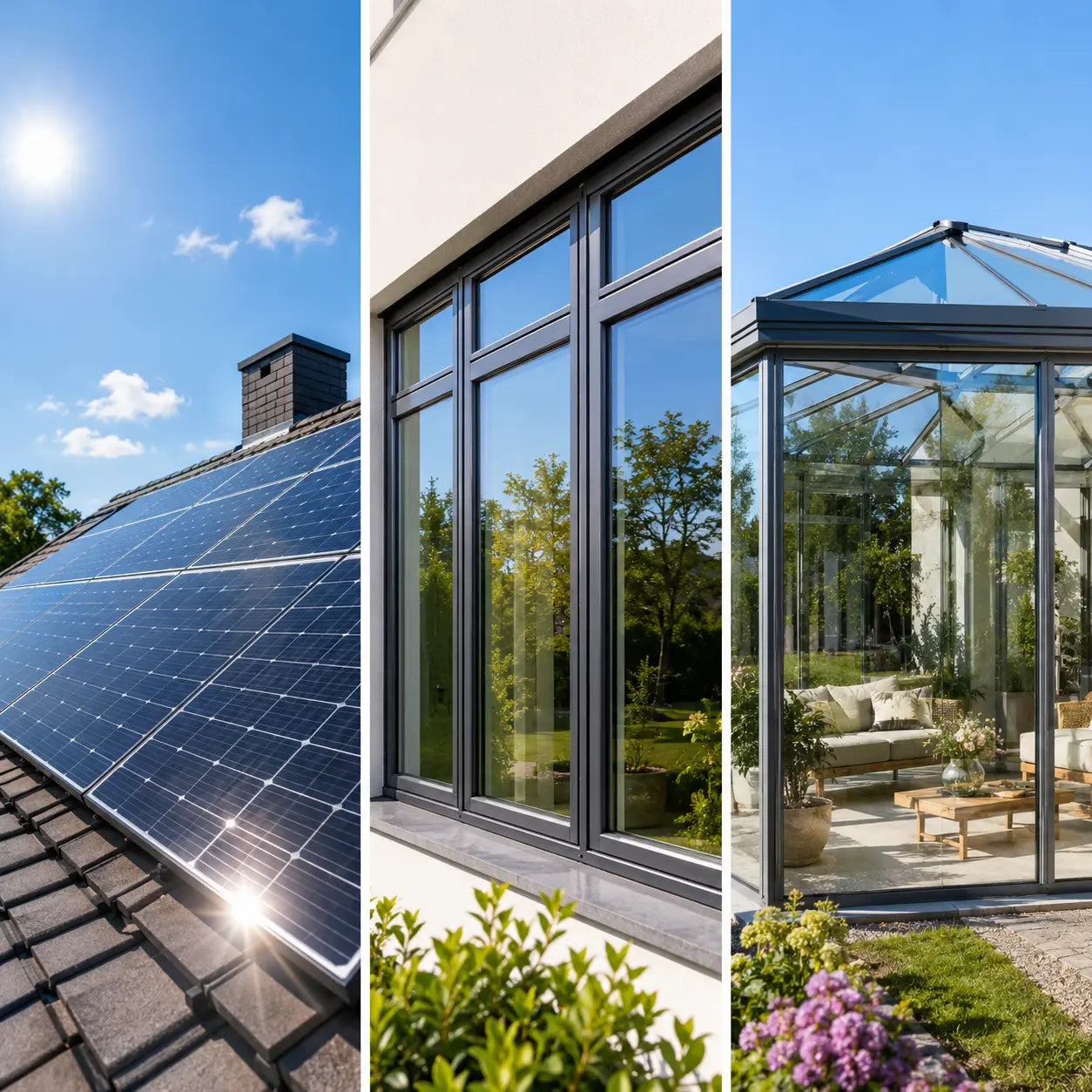 Streeploos schone zonnepanelen ramen en serre met osmosewater
